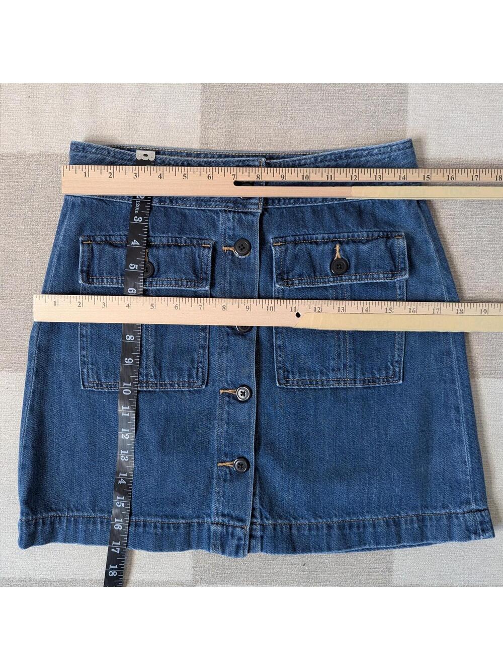 Gap denim button front mini skirt - Picture 4 of 6